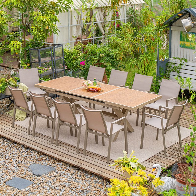 Outdoor Furniture Dining Set - ชุดโต๊ะสนามอลูมิเนียมทันสมัย ทนทาน พับได้ กันน้ำ พร้อมเชือก TPU