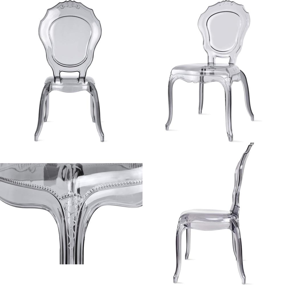 Outdoor Furniture Dining Set - เก้าอี้รับประทานอาหารกลางแจ้งแบบซ้อนได้ | เก้าอี้วานิตี้แบบโปร่งใส | ชุดเฟอร์นิเจอร์ลานบ้านสไตล์คลาสสิก (2