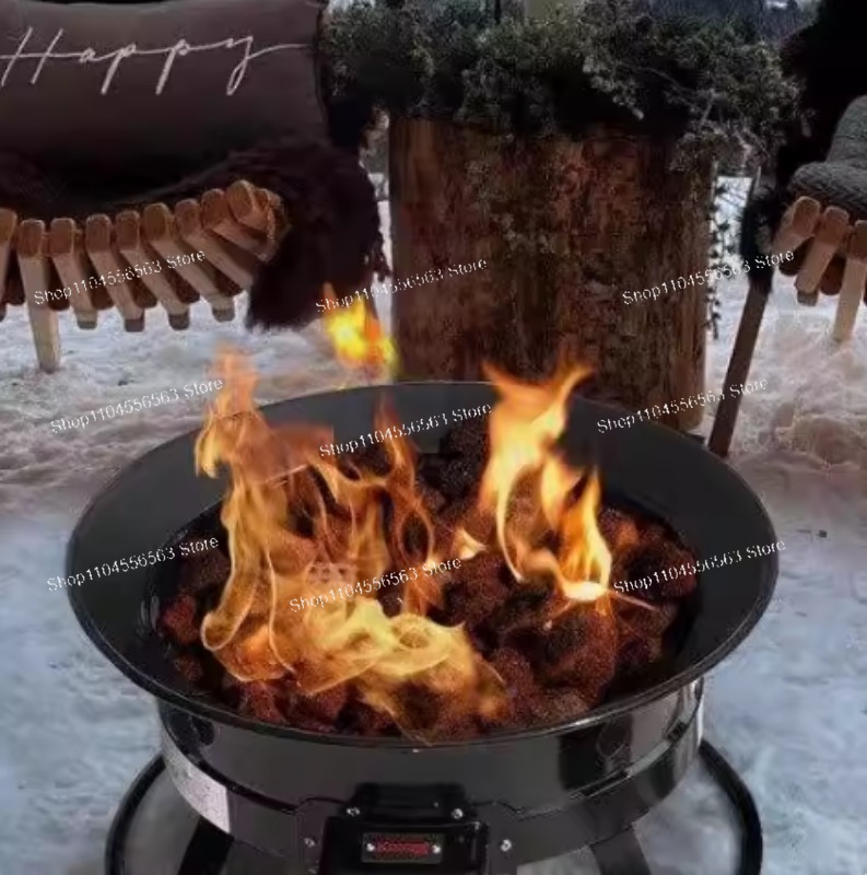 Outdoor Furniture With Fire Pit - เตาไฟพกพาแบบใช้แก๊สโพรเพน 58,000 BTU สำหรับใช้งานกลางแจ้ง พร้อมชุดอุปกรณ์พกพา สำหรับตั้งแคมป์