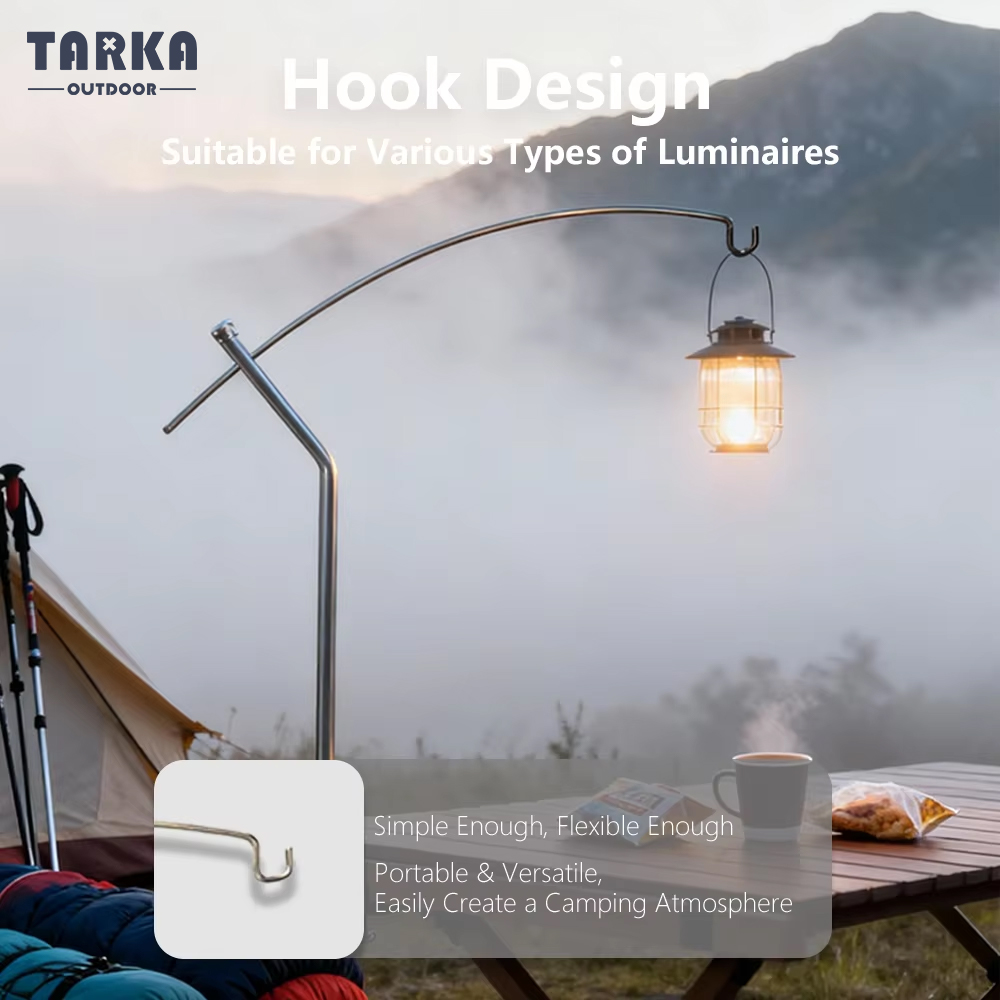 Outdoor Furniture Australia - ขาตั้งโคมไฟแบบถอดได้ TARKA ปรับระดับได้ น้ำหนักเบา ใช้เป็นโคมไฟตั้งโต๊ะกลางแจ้ง พกพาสะดวก
