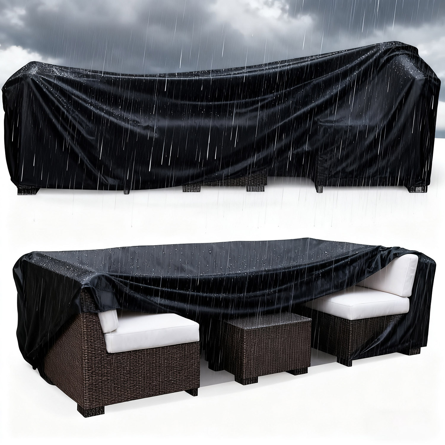 Outdoor Furniture Bali - ผ้าคลุมเฟอร์นิเจอร์สำหรับลานกลางแจ้ง มีหลายขนาด ผ้าคลุมชุดเฟอร์นิเจอร์สำหรับสวนและลานกลางแจ้ง เหมาะสำหรับทุกฤดูกาลบนลานบ้าน สนามหญ้า และสวนหลังบ้าน