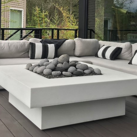 Outdoor Furniture With Fire Pit - ชุดโซฟากลางแจ้งพร้อมโต๊ะเตาไฟ เฟอร์นิเจอร์กลางแจ้งแบบกำหนดเอง เตาไฟสำหรับลานบ้าน/สระว่ายน้ำ ชาม/เตาไฟ