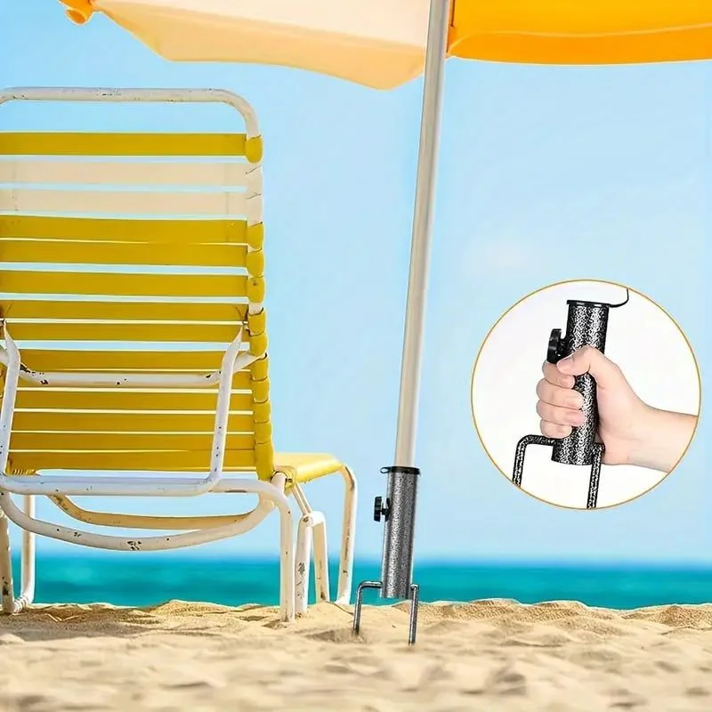 Outdoor Furniture With Umbrella - ที่ตั้งร่มชายหาดปลั๊กตั้งพื้นร่มกลางแจ้งปรับได้ฐานร่มชายหาดที่ทนทานปลั๊กพื้นทรงพุ่มแหลม2ขา