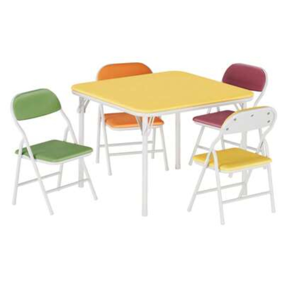 Outdoor Furniture Dining Set - ชุดโต๊ะและเก้าอี้พับได้ทรงสี่เหลี่ยมสำหรับใช้งานทั้งในร่มและกลางแจ้ง ชุดรับประทานอาหารแบบพับได้ขนาดกะทัดรัดพร้อมที่นั่งน้ำหนักเบาพกพาสะดวก เฟอร์นิเจอร์พับประหยัดพื้นที่สำหรับบ้าน งานเลี้ยง แคมป์ปิ้ง ปิกนิก