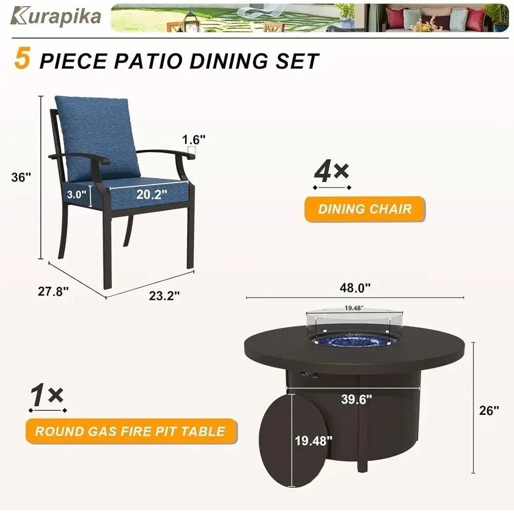 ชุดเฟอร์นิเจอร์กลางแจ้ง 5 ชิ้น - Outdoor Furniture With Fire Pit บทวิจารณ์และราคา