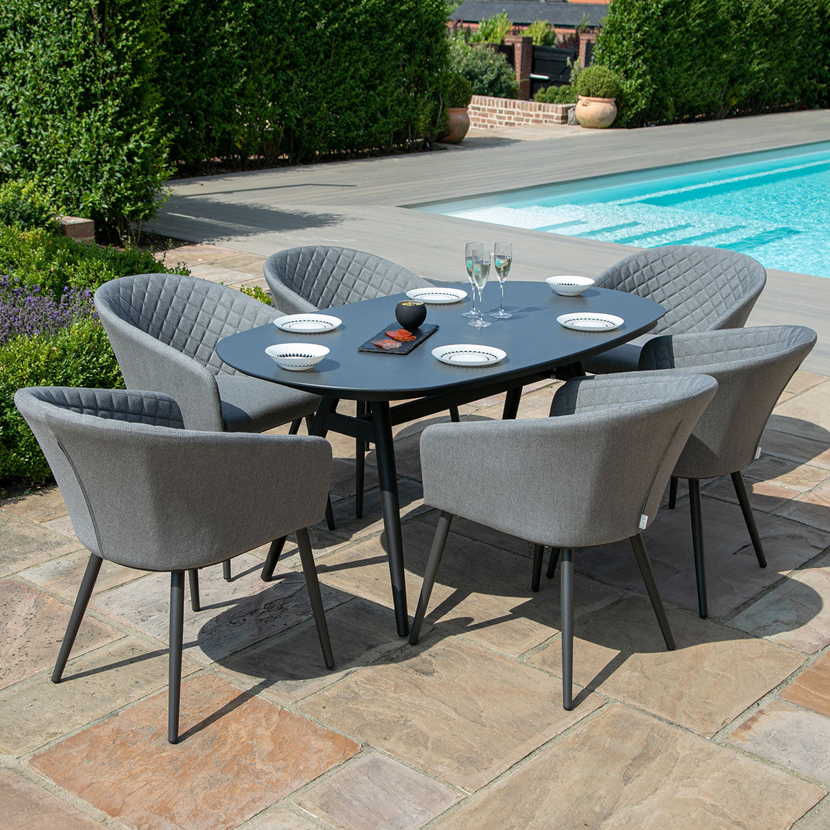 ชุดโต๊ะรับประทานอาหารกลางแจ้งท - Outdoor Furniture Dining Set บทวิจารณ์และราคา