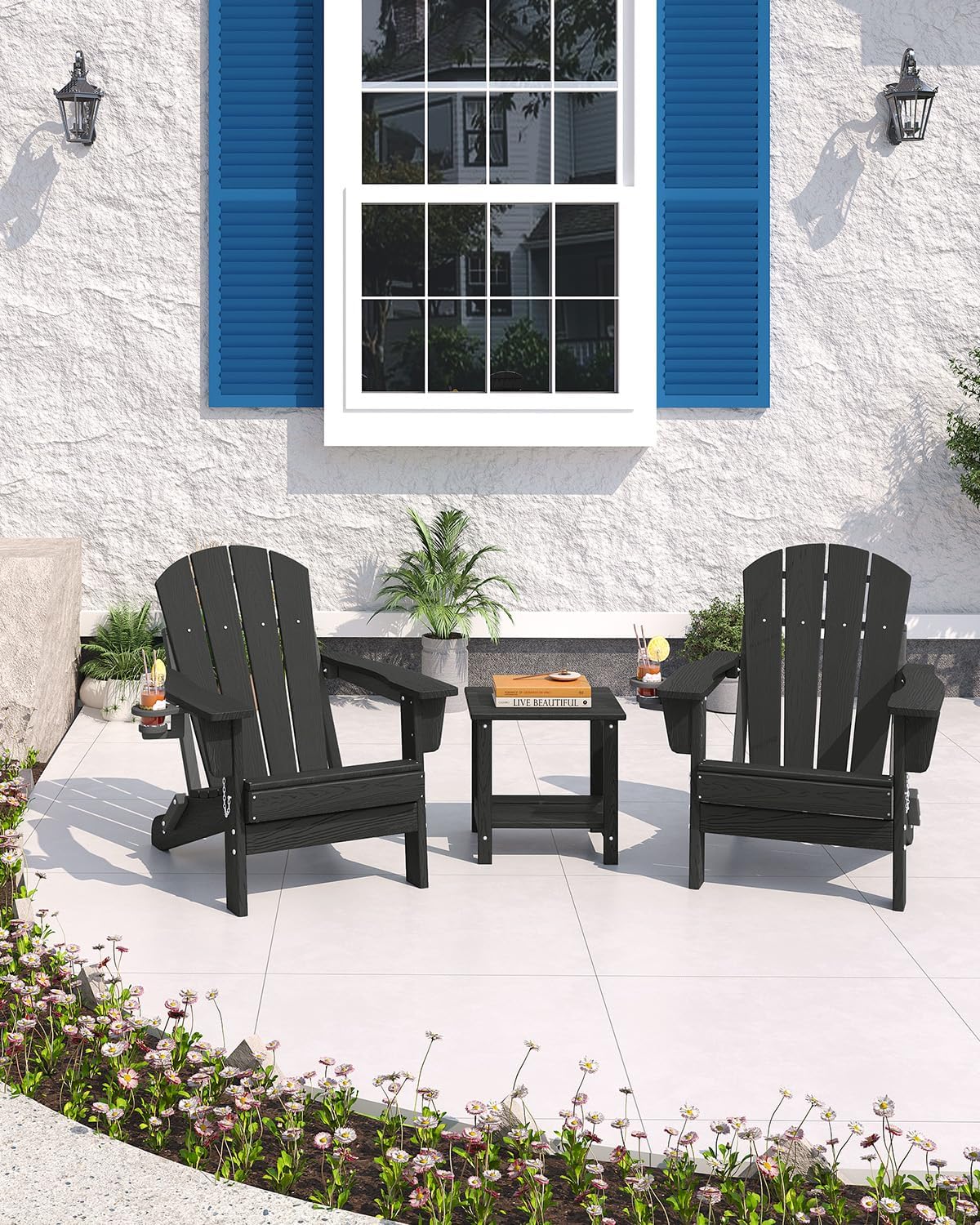 เก้าอี้ Adirondack พับได้ ทำจา - Deck Chair Lounger บทวิจารณ์และราคา