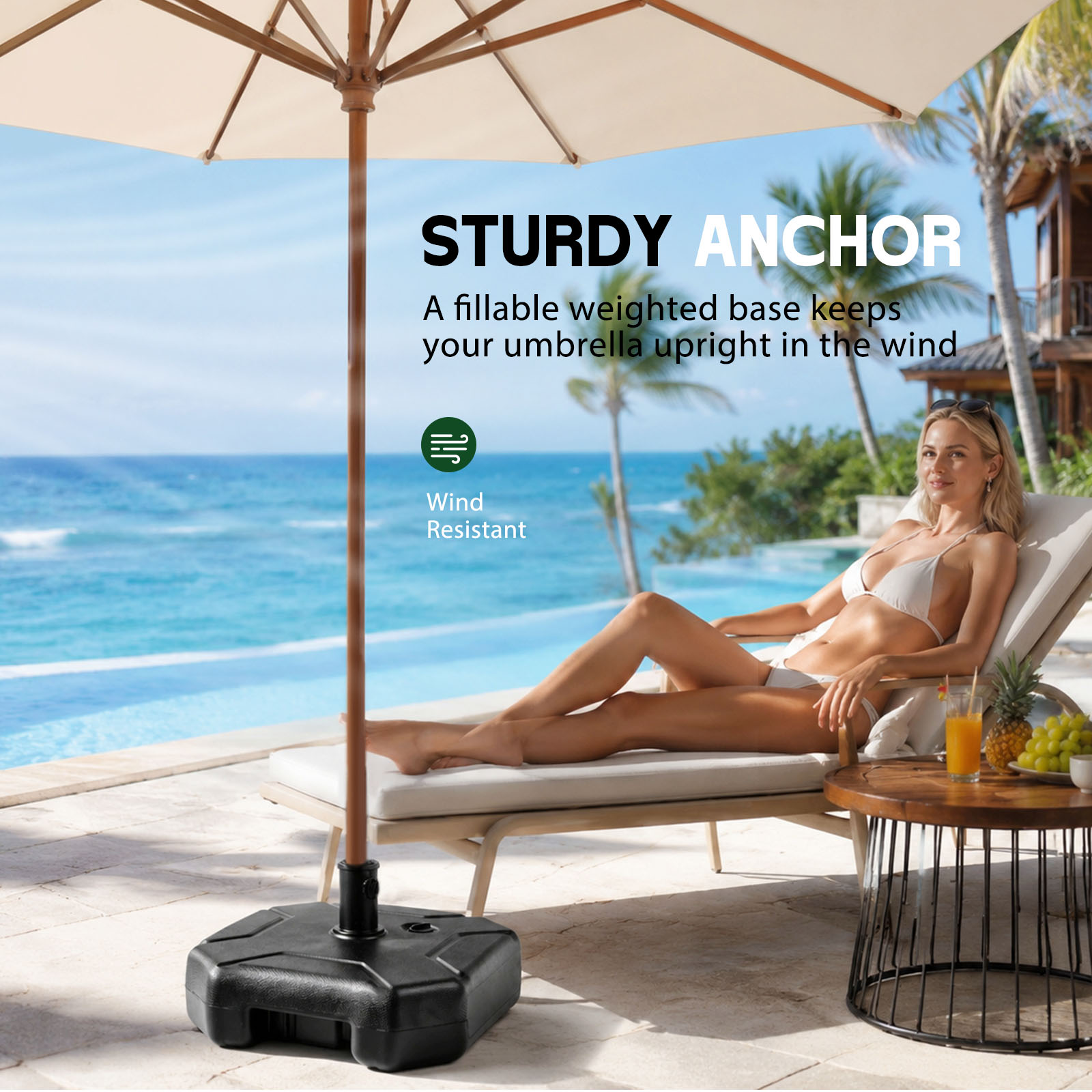 ฐานร่มสนามแบบเติมน้ำหนักได้, ฐ - Outdoor Furniture With Umbrella บทวิจารณ์และราคา