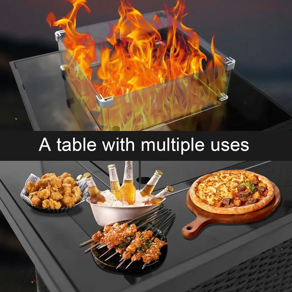 ชุดเฟอร์นิเจอร์หวายสำหรับลานกล - Outdoor Furniture With Fire Pit บทวิจารณ์และราคา