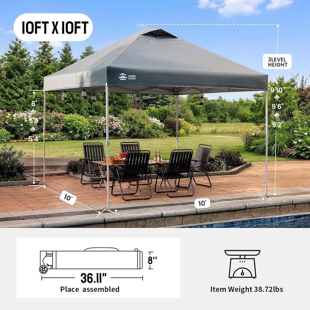 เต็นท์ทรงสี่เหลี่ยม 10x10 ฟุต, - Outdoor Furniture Rooms To Go บทวิจารณ์และราคา