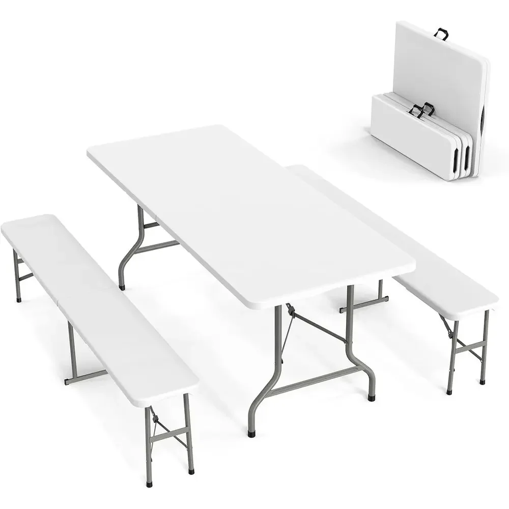 ชุดโต๊ะปิกนิกกลางแจ้งพร้อมม้าน - Outdoor Furniture Dining Set บทวิจารณ์และราคา