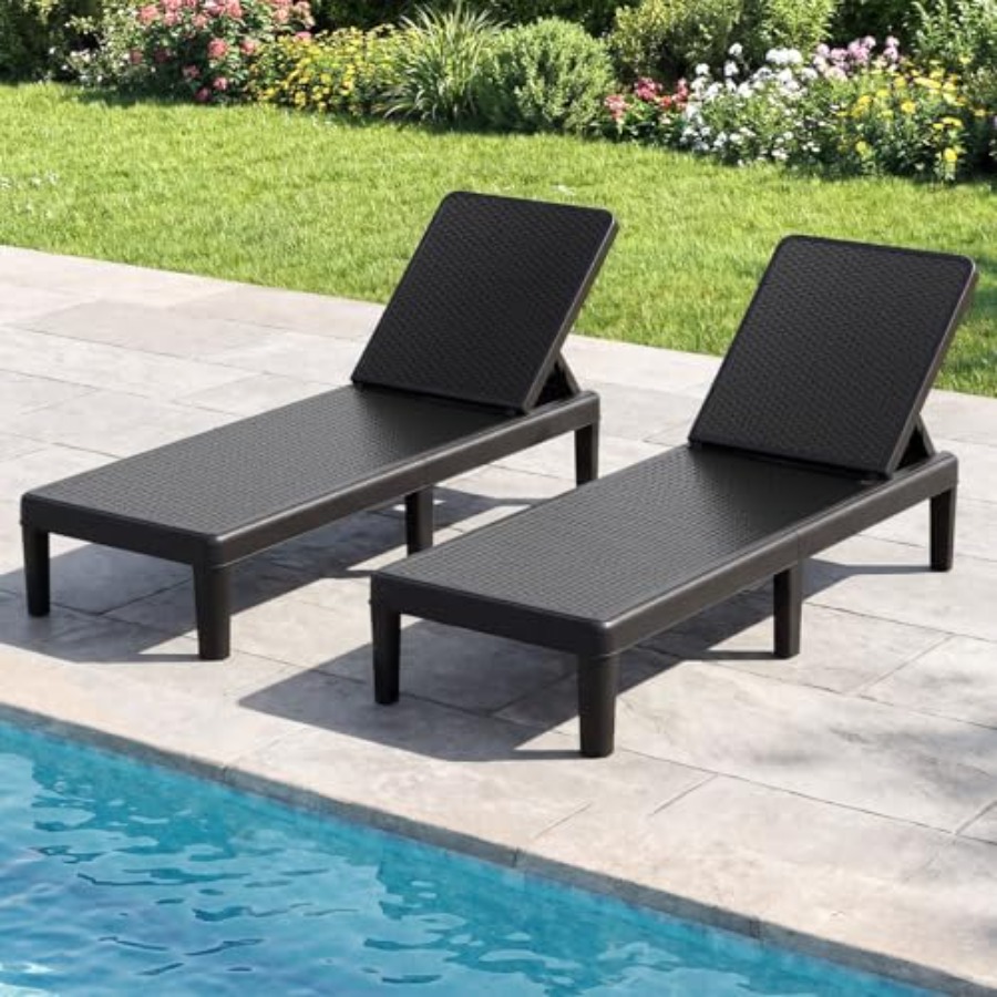 ชุดเก้าอี้นอนกลางแจ้ง 2 ตัว สำ - Deck Chair Lounger บทวิจารณ์และราคา