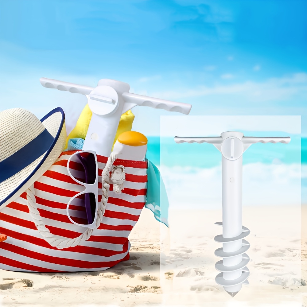 สมอบกพลาสติกสำหรับร่มชายหาด 1  - Outdoor Furniture With Umbrella บทวิจารณ์และราคา