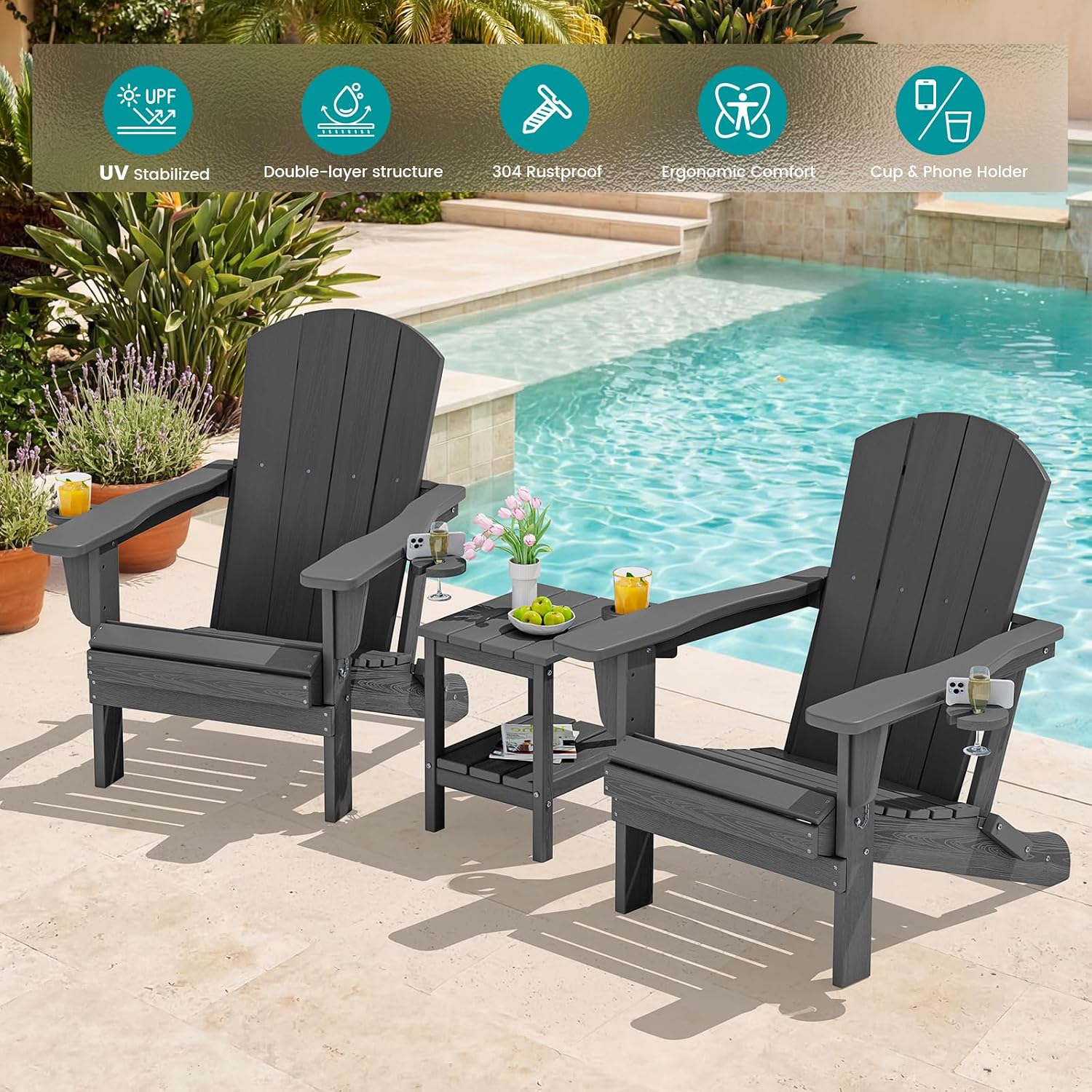ชุดเก้าอี้พับกลางแจ้ง 2 ตัว, เ - Deck Chair Lounger บทวิจารณ์และราคา