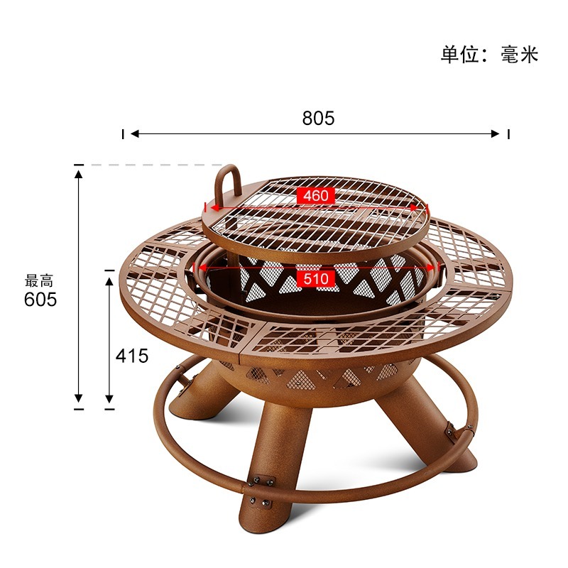 ชุดเตาบาร์บีคิวและเตาไฟอเนกประ - Outdoor Furniture With Fire Pit บทวิจารณ์และราคา