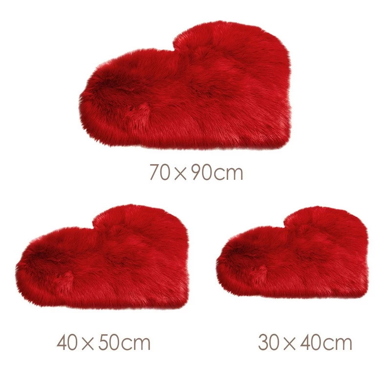 Furry สีทึบหัวใจพรมห้องนอนเบาะ - Outdoor Furniture For Cafe บทวิจารณ์และราคา