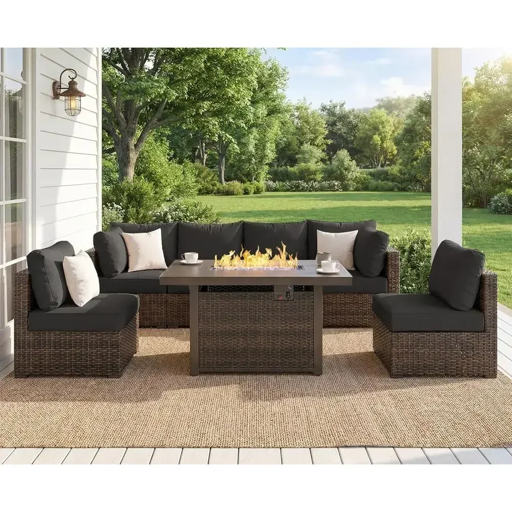 ชุดเฟอร์นิเจอร์ลานกลางแจ้ง 7 ช - Outdoor Furniture With Fire Pit บทวิจารณ์และราคา