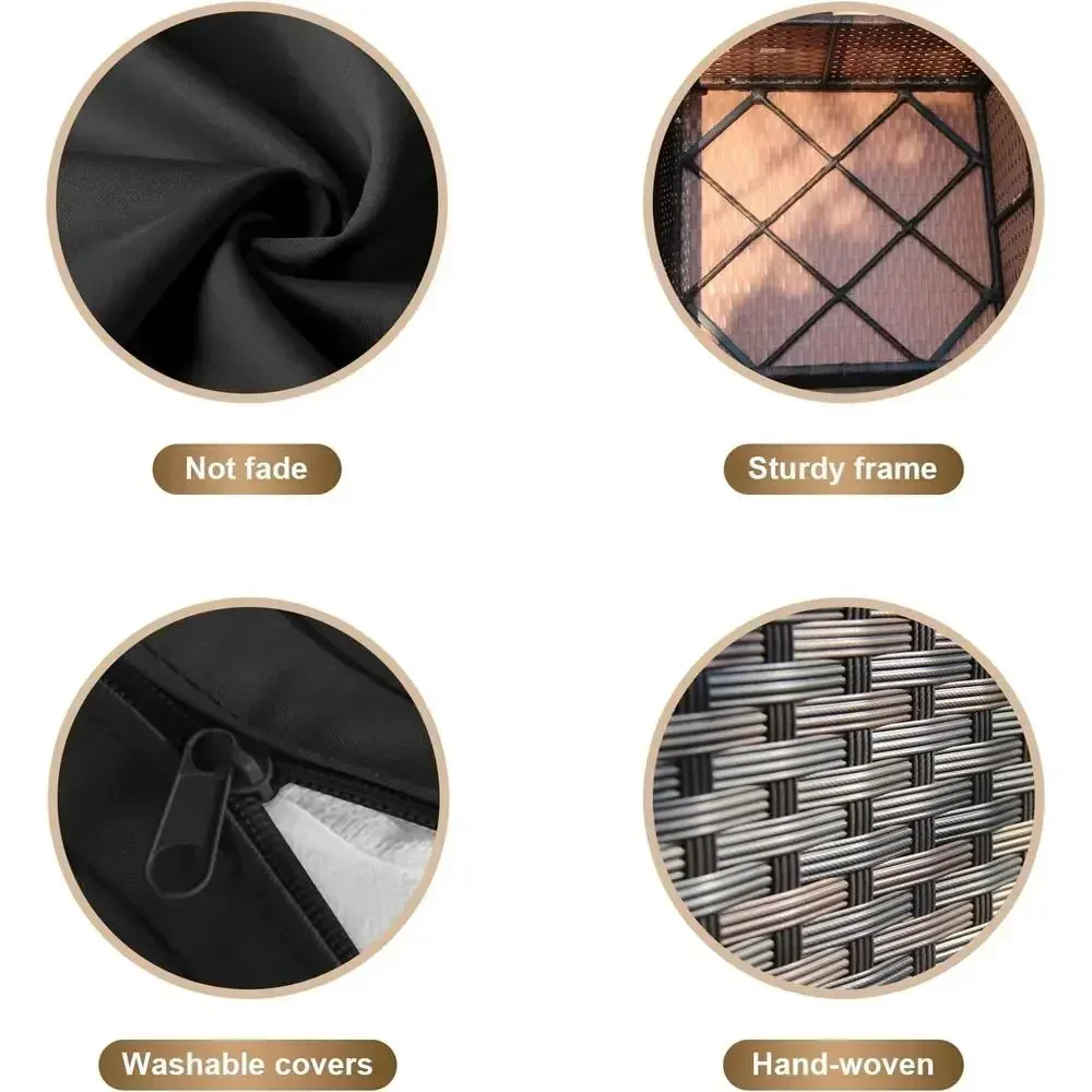 ชุดเฟอร์นิเจอร์ลานกลางแจ้ง 7 ช - Outdoor Furniture With Fire Pit บทวิจารณ์และราคา