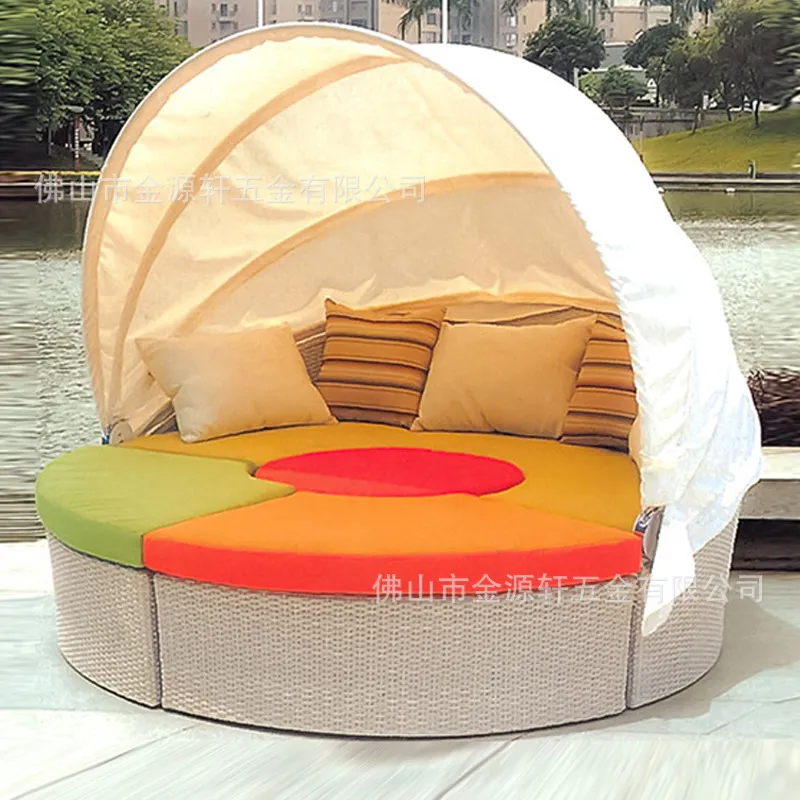 เตียงนอนกลางแจ้งทรงกลมทำจากหวา - Outdoor Daybed Furniture บทวิจารณ์และราคา