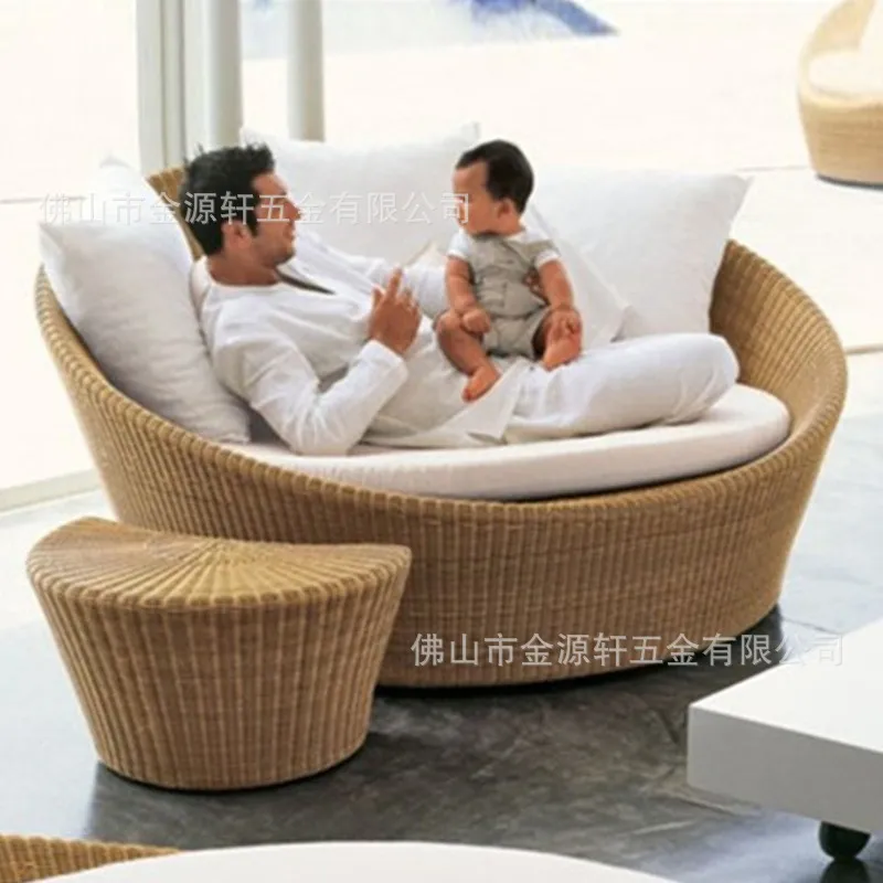 เตียงนอนกลางแจ้งทรงกลมทำจากหวา - Outdoor Daybed Furniture บทวิจารณ์และราคา