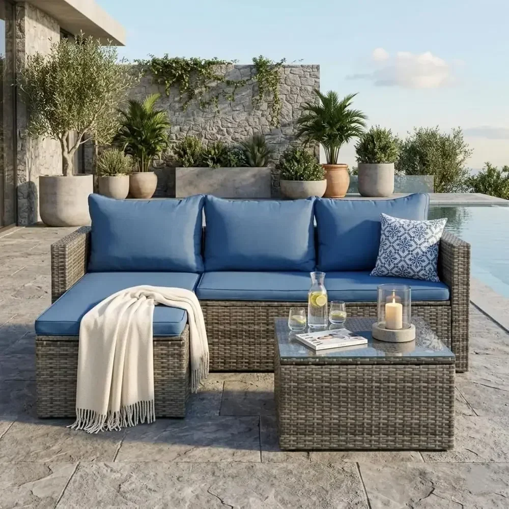 ชุดเฟอร์นิเจอร์หวายสำหรับลานกล - Outdoor Furniture With Fire Pit บทวิจารณ์และราคา