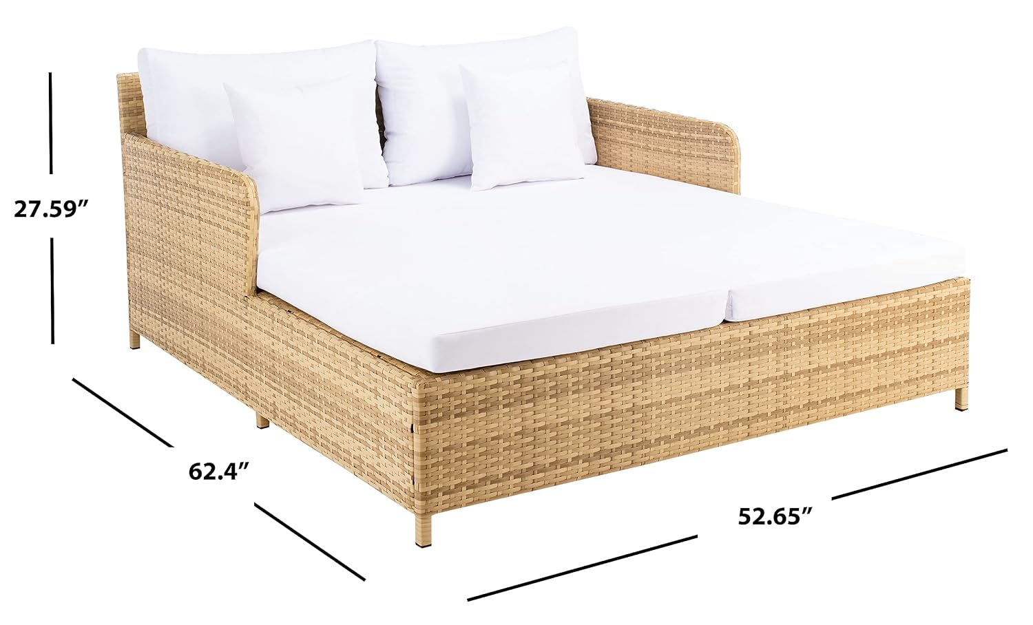 เตียงนอนกลางแจ้ง Cadeo โครงเหล - Outdoor Daybed Furniture บทวิจารณ์และราคา